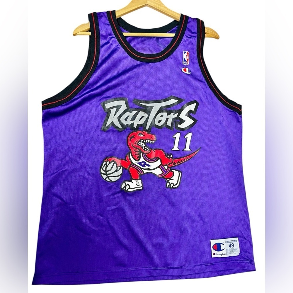 Vintage NBA Toronto Raptors Isiah Thomas #11 Jersey Champion Men’s Sz 48 RARE XL